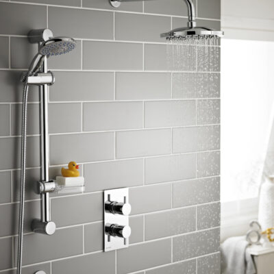 Showering Plan Option 3 Thermostatic Shower With Slide Rail Kit And Overhead Drencher
