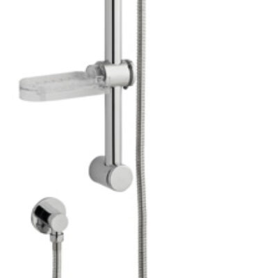 Showering Plan Option 8 Single Round Push Button Thermostatic Shower With Slide Rail Kit