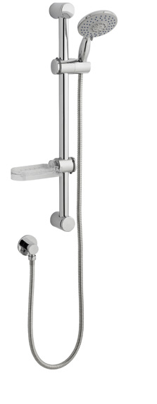 Showering Plan Option 8 Single Round Push Button Thermostatic Shower With Slide Rail Kit