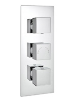 Showering Shower Valves Pure Triple Concealed Thermostatic Valve 3 Way