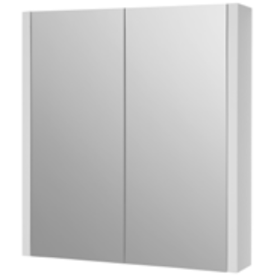 Furniture & Mirrors Purity 600mm Mirror Cabinet – White Gloss H 650 X W 600 X D 120