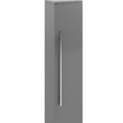 Furniture & Mirrors Purity Wall Mounted Side Unit – Storm Grey Gloss H 1400 X W 355 X D 250