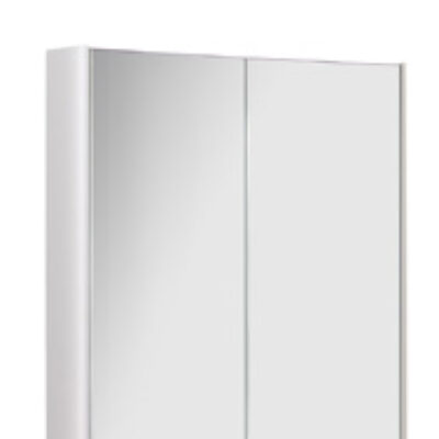 Furniture & Mirrors Arc 600mm Mirror Cabinet – White Gloss H 600 X W 600 X D 160