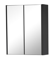 Furniture & Mirrors Arc 500mm Mirror Cabinet – Matt Graphite H 600 X W 500 X D 160