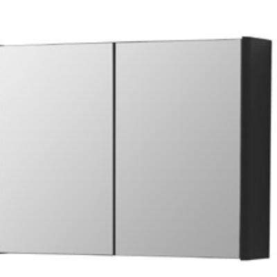 Furniture & Mirrors Arc 800mm Mirror Cabinet – Matt Graphite H 600 X W 800 X D 160