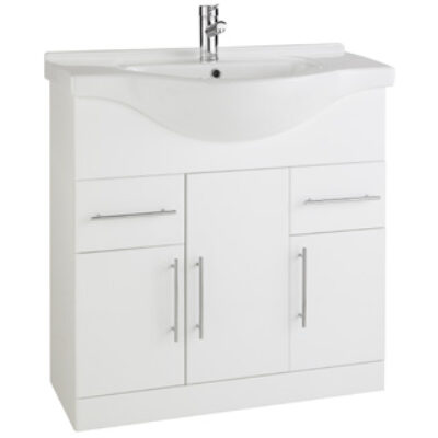 Furniture & Mirrors Encore 850mm Cabinet With Basin Depth 330mm, With Basin 485mm