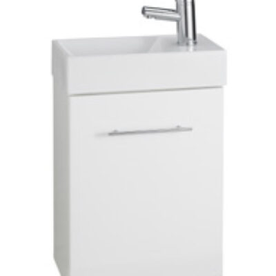 Furniture & Mirrors Encore Wall Mounted Cube Cloakroom Unit With Basin 410 X 220mm